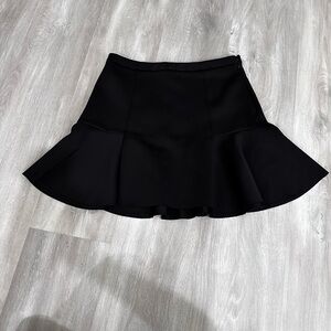 Topshop Peplum Scuba Skirt 6 Black